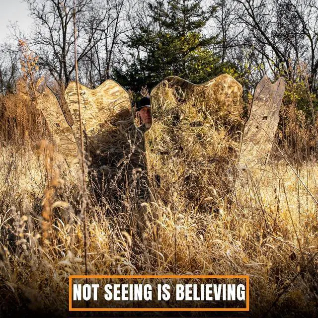 Alt view image 5 of 7 - Ground Hunting Blind with Mirrored Panels, Ideal for Turkey and Deer Hunting