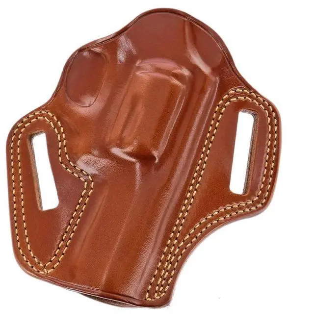 Main image of Combat Master Leather Belt Holster, Ruger SP101 3in/Kimber K6S, Right Hand, Tan, CM318