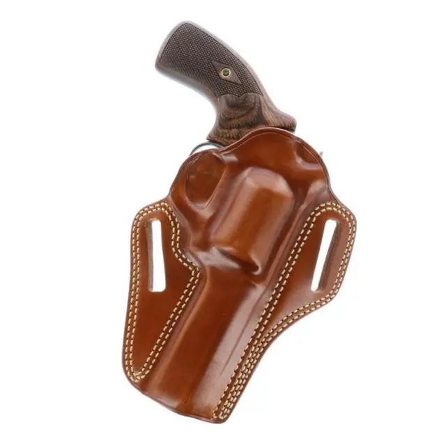 Alt view image 3 of 6 - Combat Master Leather Belt Holster, Ruger SP101 3in/Kimber K6S, Right Hand, Tan, CM318