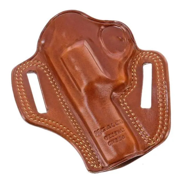 Alt view image 2 of 6 - Combat Master Leather Belt Holster, Ruger SP101 3in/Kimber K6S, Right Hand, Tan, CM318
