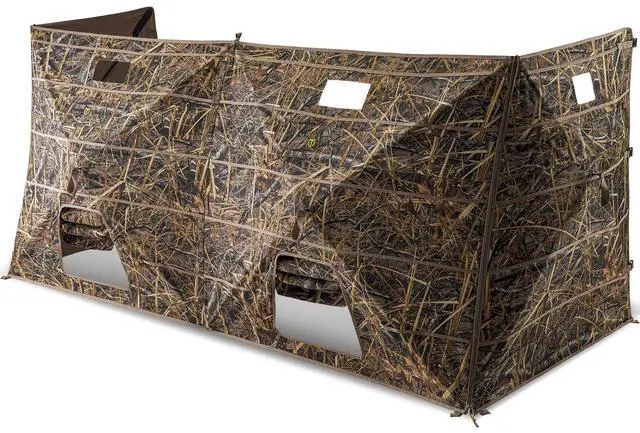 Main image of Hunting Blind Panel with Carrying Bag, 3-4 Person Pop-up Waterfowl Blinds, Resilient Field Duck Hunting TentNext Evos & Realtree MAX-5