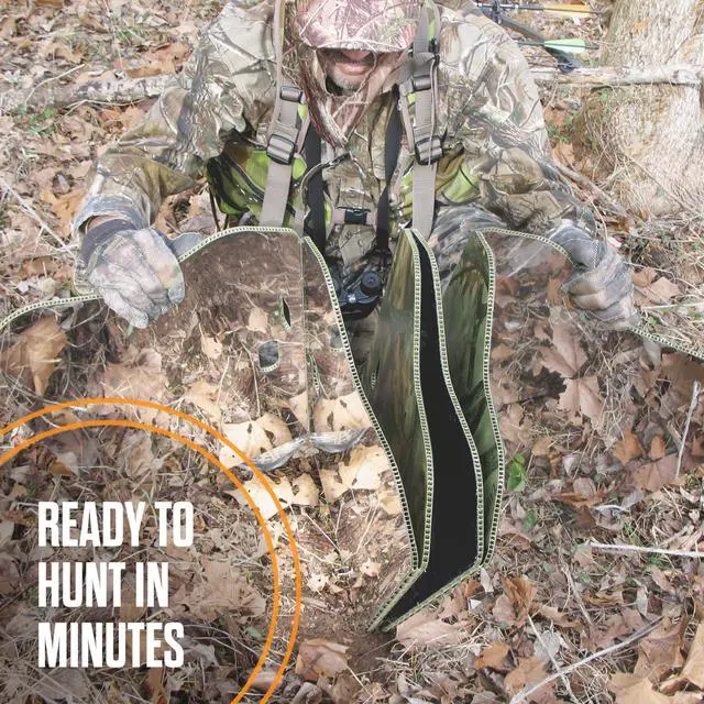 Alt view image 3 of 7 - Ground Hunting Blind with Mirrored Panels, Ideal for Turkey and Deer Hunting