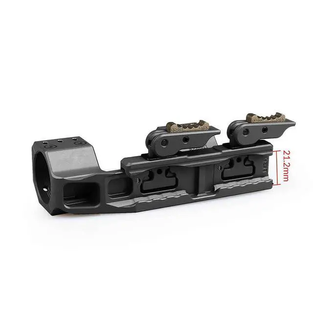 Alt view image 4 of 7 - 34mm Tube Diameter Offset Dual Ring One-Piece Scope Mount 1.50" HighQuick Detachable Cantilever QDP MountAbsolute Co-Witnesswith 10-Degree Wedge & Bubble Level
