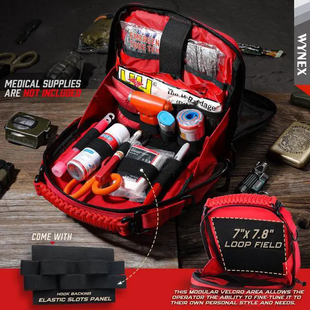 Alt view image 3 of 7 - Tactical Molle Admin Pouch, Molle Pouches of Double Layer Design | Utility EDC Pouch Organizer, Modular Tool Pouch, Medical EMT Attachment Bag,Large Capacity, Elastic Webbing Insert Panel