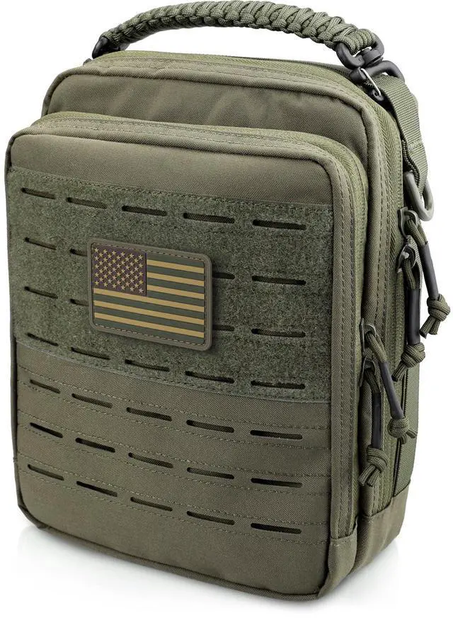 Main image of Tactical Molle Admin Pouch, Molle Pouches of Double Layer Design | Utility EDC Pouch Organizer, Modular Tool Pouch, Medical EMT Attachment Bag,Large Capacity, Elastic Webbing Insert Panel