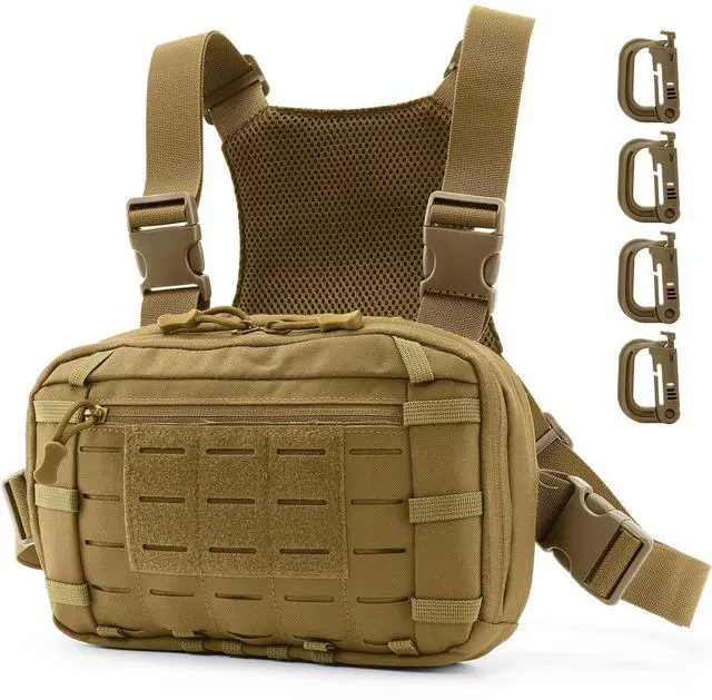 Main image of Tactical EDC Chest Bag Utility Molle Chest Rig Pouch with CCW Compartment Adjustable Strap Outdoor Chest Pack