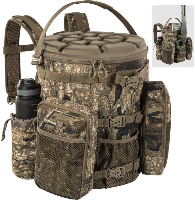 Main image of Hunting Bucket Backpack with Seat Suitable for 5-gallon SeatDove Hunting AccessoriesDaypack for Rifle Bow GunNot including Bucket and Lid
