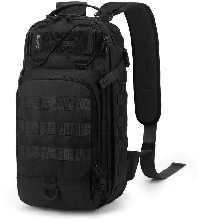 Main image of 15L Tactical Backpack, Small Molle Sling Bag for Men, Military Rucksack Crossbody Bag for Hiking Travel