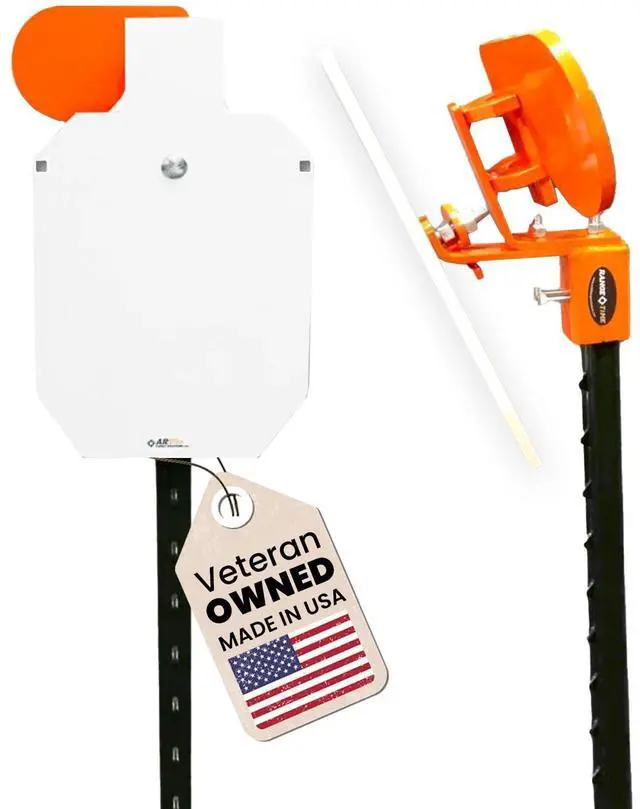 Main image of AR500 Steel Targets for Shooting Ranges, 12x20, 3/8" Steel Silhouette IPSC Target, T Post Mount System & Reactive Hostage Target Paddle, Steel Plate for Precision Shooting Targets Practice-Made in USA
