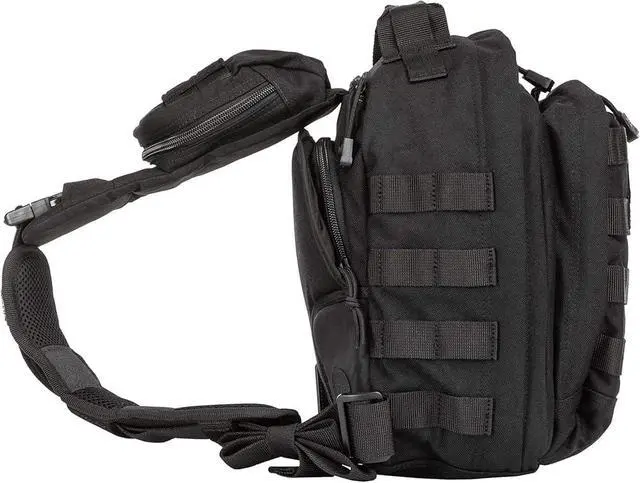 Alt view image 6 of 7 - Tactical Sling Bag Pack MOAB 6, Shoulder Crossbody Military Bag, 11L, Black, Style 56963ABR