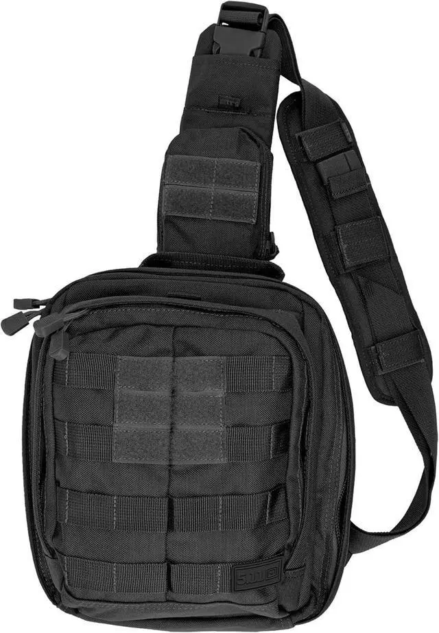 Alt view image 5 of 7 - Tactical Sling Bag Pack MOAB 6, Shoulder Crossbody Military Bag, 11L, Black, Style 56963ABR
