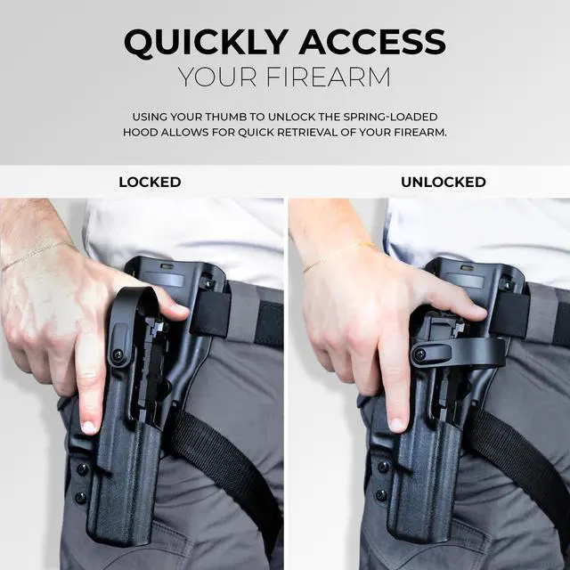 Alt view image 3 of 4 - Level II Duty Drop and Offset Holster fits Sig P365 Fuse
