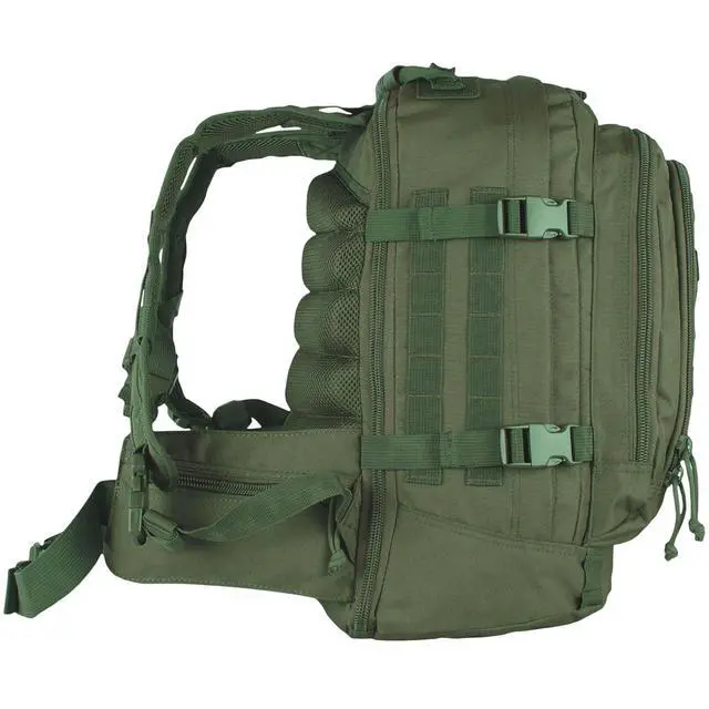 Alt view image 3 of 4 - Tactical Duty Pack | 46L Military Backpack with Hydration Pocket, MOLLE Webbing & Storage Compartments, Olive Drab