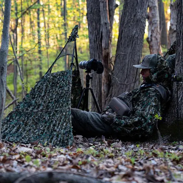Alt view image 4 of 7 - Grab & Go Hunting Ground Blind - Mossy Oak 3D Leafy Pattern - Lightweight & Stake-Free Pop Up Turkey & Deer Blind - Provides Maximum Concealment