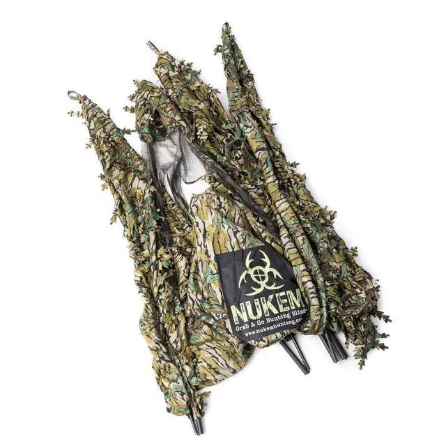 Alt view image 7 of 7 - Grab & Go Hunting Ground Blind - Mossy Oak 3D Leafy Pattern - Lightweight & Stake-Free Pop Up Turkey & Deer Blind - Provides Maximum Concealment