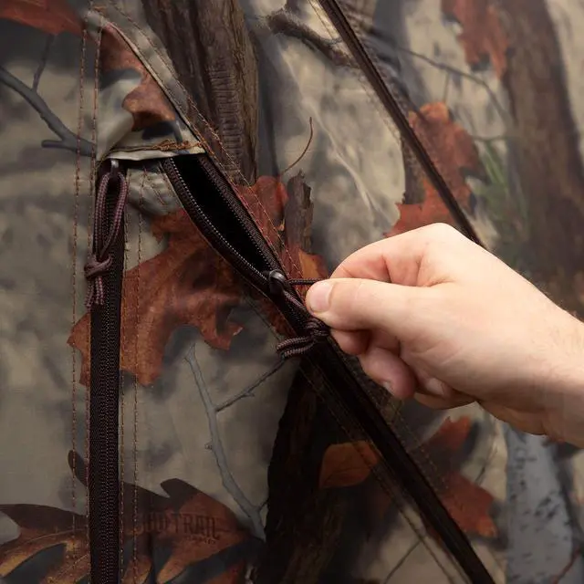 Alt view image 6 of 7 - Prowler 300, Portable Hunting Blind, Tall Hub Blind, Shoot While Standing, Lightweight, 2-Person, Bloodtrail Woodland, 80 x 75 x 75, PR300BT