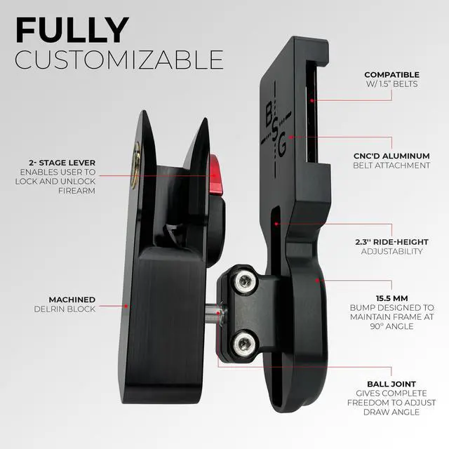 Alt view image 5 of 7 - Pro Heavy Duty Competition Speed Holster fits Sig P320 Compact/Full Size