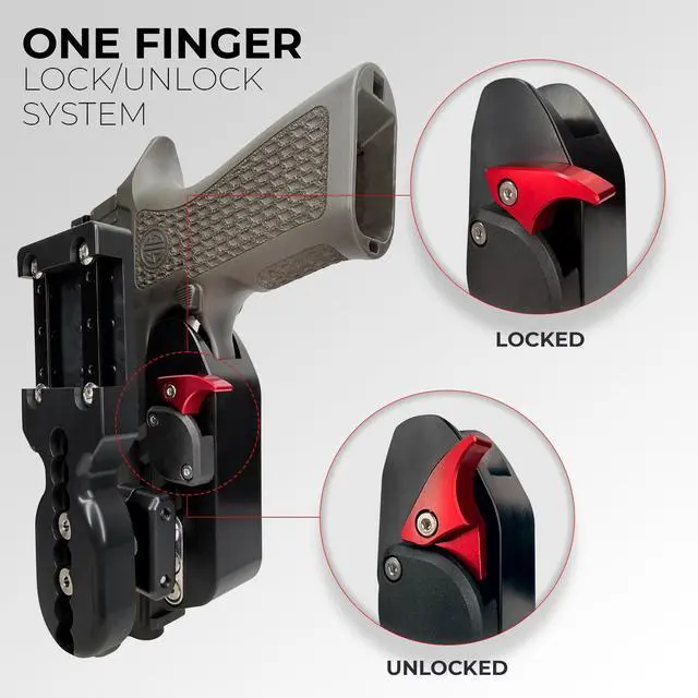 Alt view image 6 of 7 - Pro Heavy Duty Competition Speed Holster fits Sig P320 Compact/Full Size