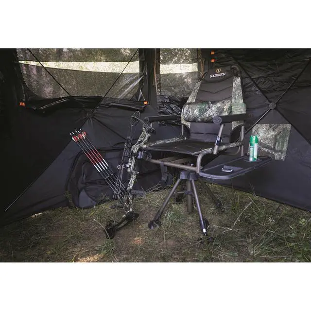 Alt view image 2 of 7 - Premium Blind Chair; Steel Frame with Padded Seat, Foldable and Portable RT APX