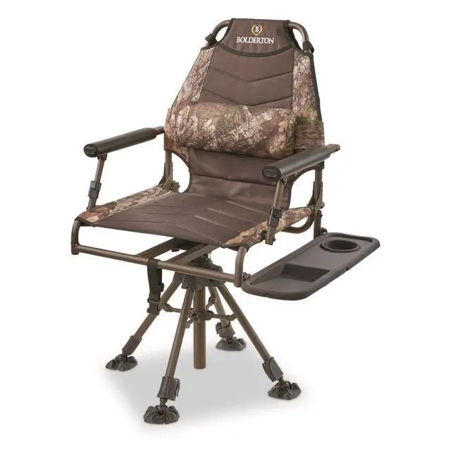 Alt view image 4 of 7 - Premium Blind Chair; Steel Frame with Padded Seat, Foldable and Portable RT APX
