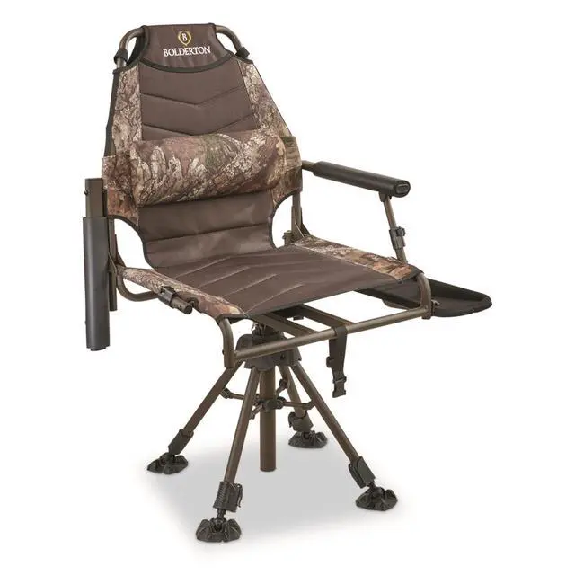 Alt view image 3 of 7 - Premium Blind Chair; Steel Frame with Padded Seat, Foldable and Portable RT APX