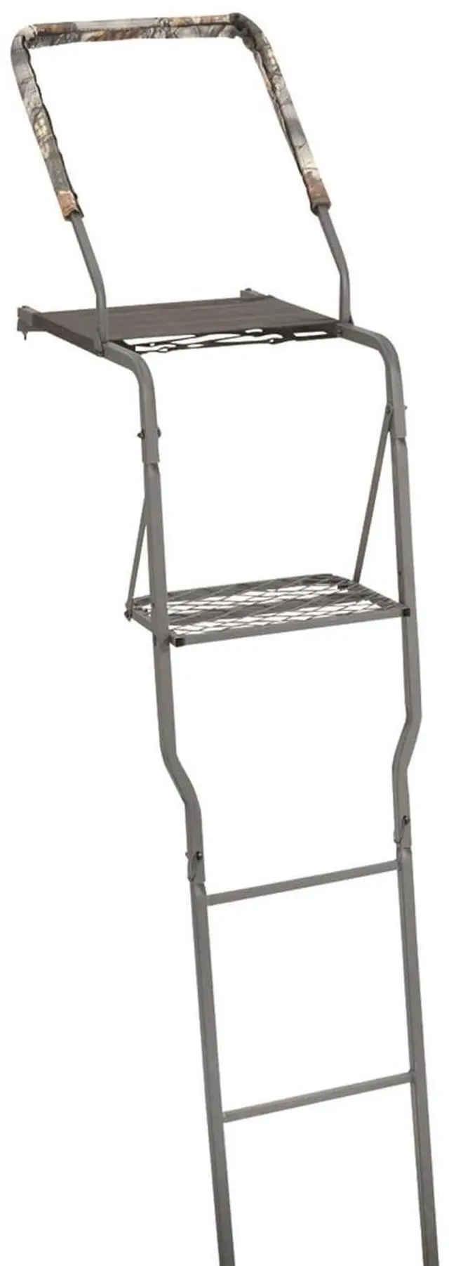 Main image of 15' Hunting Ladder Tree Stand with Shooting Rail, Elevated Climbing Mesh Seat, Hunting Gear Equipment Accessories