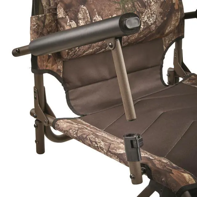 Alt view image 6 of 7 - Premium Blind Chair; Steel Frame with Padded Seat, Foldable and Portable RT APX