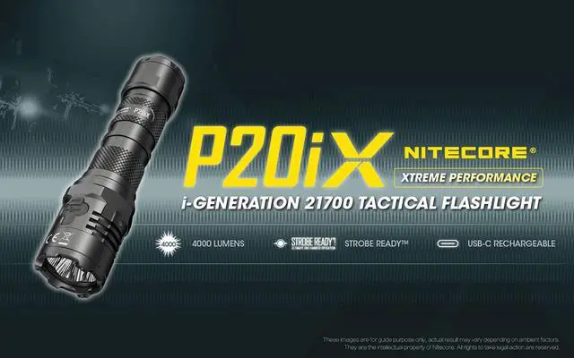 Alt view image 2 of 7 - Value Bundle P20iX USB-C Type-C USB LED Flashlight - 4000 Lumen - w/Premium Accessories- 2X Extra NL2150HPi and Eco-Sensa Belt Holster