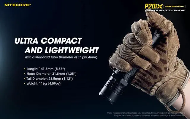 Alt view image 5 of 7 - Value Bundle P20iX USB-C Type-C USB LED Flashlight - 4000 Lumen - w/Premium Accessories- 2X Extra NL2150HPi and Eco-Sensa Belt Holster