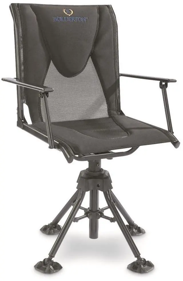 Main image of 360º Swivel Hunting Blind Chair with Armrests, 300 lbs Capacity, Folding, Lightweight, Portable, Padded Cushion Hunting Seat, Hunt Gear and Equipment