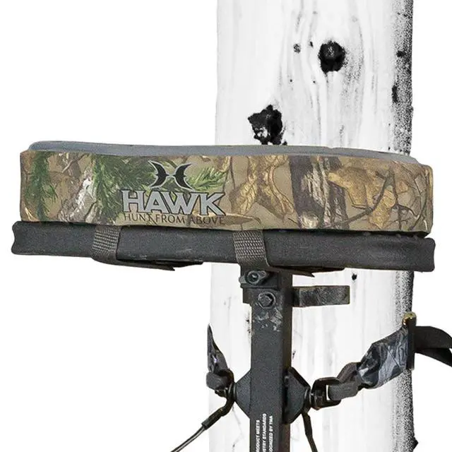 Alt view image 7 of 7 - Mega Combat Hang on Tree Stand, Steel, 24 X 30 in Platform | Steel Hang-on Treestand, Welded 24x30in Platform, Memory-Foam Seat, Tree Digger Teeth, 300 Lb Capacity, (1 Piece)