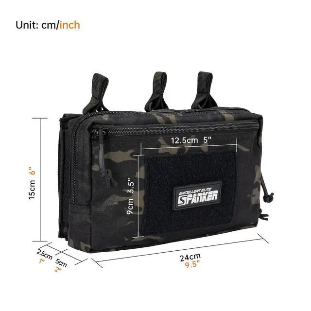 Alt view image 4 of 6 - Tactical Mag Admin Pouch Molle Utility Tool Pouch Medical EDC EMT Bag with Triple Mag Pouch for M4 M16