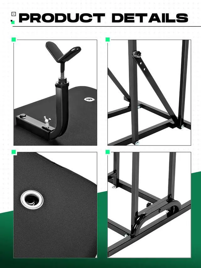 Alt view image 6 of 7 - Foldable Shooting Bench Adjustable Height Portable Shooting & Hunting | Table with Seat, Gun Rest and 2 Ammo Pockets Powder Coated Steel Outdoor Range and Hunting