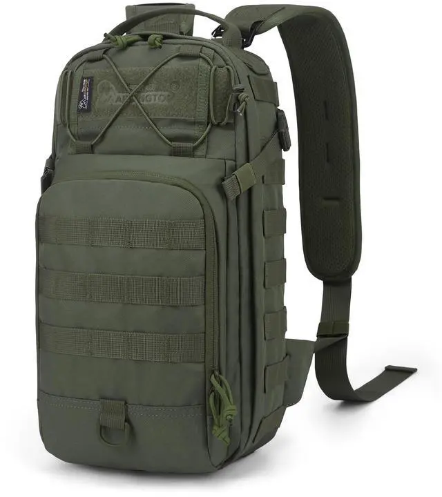Main image of 15L Tactical Backpack, Small Molle Sling Bag for Men, Military Rucksack Crossbody Bag for Hiking Travel