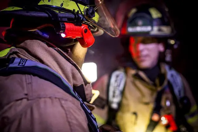 Alt view image 6 of 6 - 88911 Vantage 180 X USB 250-Lumen 7,200-Candela Helmet Mounted and Right Angle Firefighter LED Flashlight with Helmet Bracket, Orange