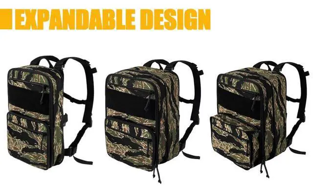 Alt view image 6 of 6 - Tactical Expandable Backpack MOLLE Backpack for Travelling Hiking Hunting (GST)