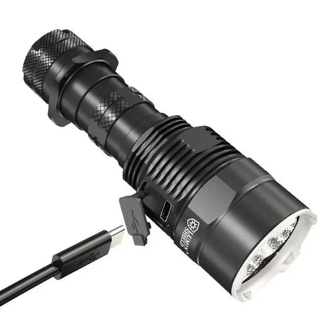 Alt view image 3 of 7 - TM9K Pro 9900 Lumen High Lumen Tactical Flashlight, Fast-Charging USB-C for Search and Rescue