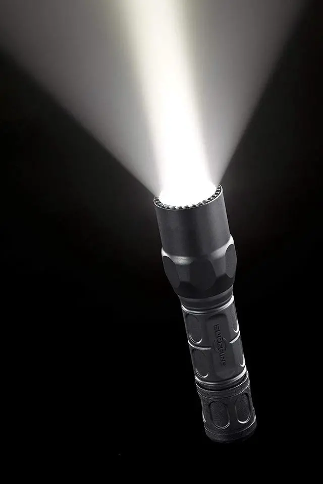 Alt view image 4 of 7 - Handheld LED Flashlight - G2X Pro 600 Lumens 8,700 Candela - Black | G2X Pro Dual Output Hybrid Beam LED Flashlight w/ Click Tailcap Switch - Mil-Spec Hard Anodized IPX7 Black