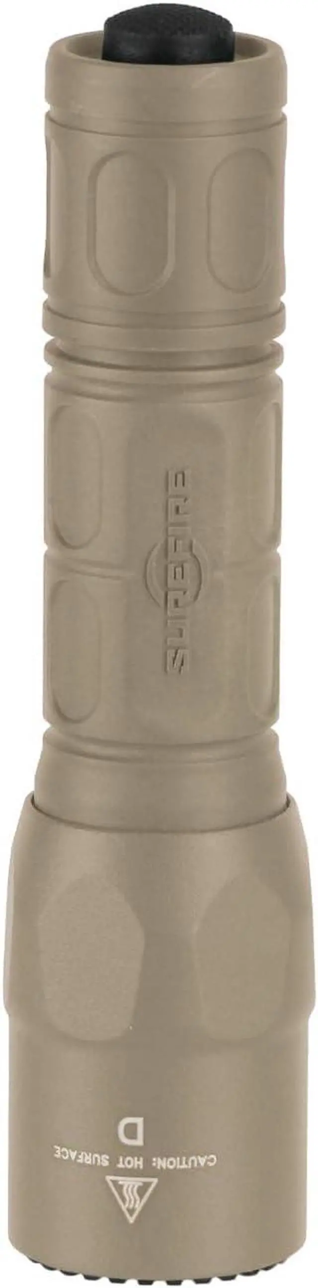 Alt view image 2 of 4 - Handheld LED Flashlight - G2X Pro 600 Lumens 8,700 Candela - Tan | G2X Pro Dual Output Hybrid Beam LED Flashlight w/ Click Tailcap Switch - Mil-Spec Hard Anodized IPX7