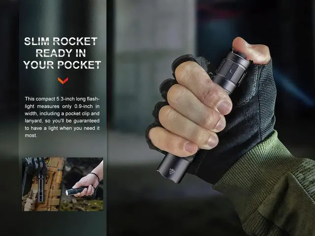 Alt view image 4 of 7 - PD35R Tactical Flashlight, USB-C Rechargeable, 1700 Lumen with Organizer