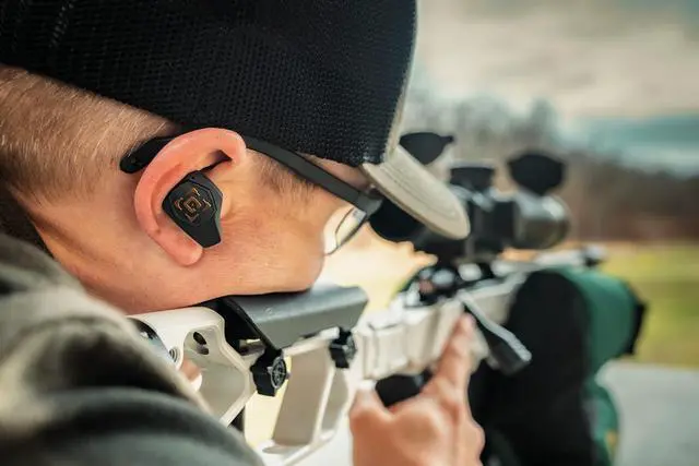 Alt view image 4 of 7 - E-MAX Shadows Pro Electronic Hearing Protection with Ambient Sound Amplification, Bluetooth, Rechargeable Case, For Shooting and Range