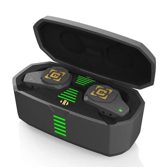 Alt view image 3 of 7 - E-MAX Shadows Pro Electronic Hearing Protection with Ambient Sound Amplification, Bluetooth, Rechargeable Case, For Shooting and Range