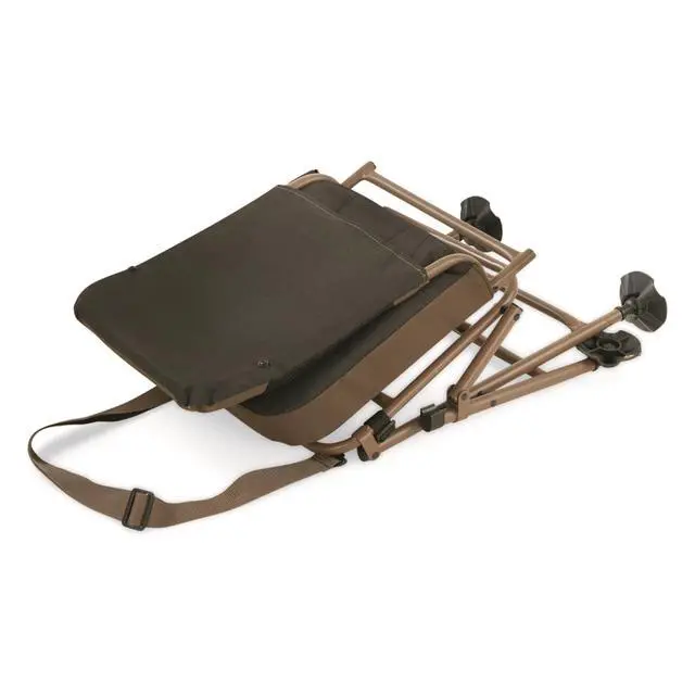 Alt view image 4 of 7 - Huntrite 360 Swivel Hunting Blind Chair, 300 Pound Capacity, Folding, Lightweight, Portable, Padded Cushion Hunting Seat, Hunt Gear and Equipment, Black