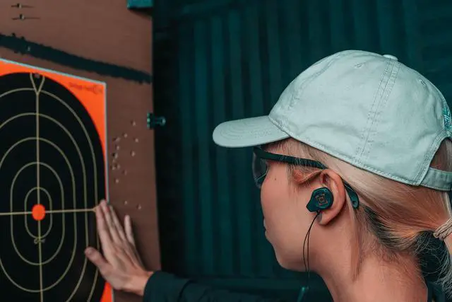 Alt view image 6 of 7 - E-MAX Shadows Pro Electronic Hearing Protection with Ambient Sound Amplification, Bluetooth, Rechargeable Case, For Shooting and Range