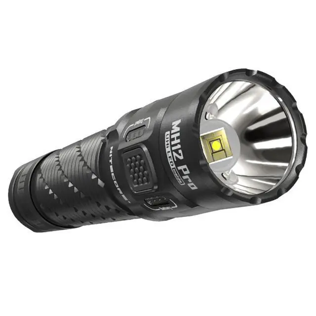 Alt view image 2 of 5 - MH12 Pro Tactical Flashlight, 3300 Lumen high Lumen USB-C Rechargeable Long Throw Compact EDC Duty Light with Holster and Lumentac Organizer