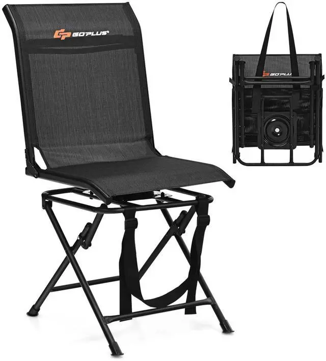 Main image of Hunting Chair, 360° Swivel Hunting Blind Chair with Carrying Strap, 330LBS Capacity, Folding Silent Deer Hunting Chair, Portable Ground Blind Chair for Fishing Camping, No Assembly