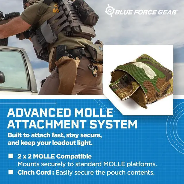 Alt view image 5 of 7 - MOLLE Dump Pouch, Roll-Up Utility Drop Bag | Compact MOLLE Pouch Holds Mags, Ammo or Small Gear - Drawstring Design for Belt, Vest or Field Setups