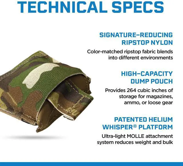 Alt view image 7 of 7 - MOLLE Dump Pouch, Roll-Up Utility Drop Bag | Compact MOLLE Pouch Holds Mags, Ammo or Small Gear - Drawstring Design for Belt, Vest or Field Setups