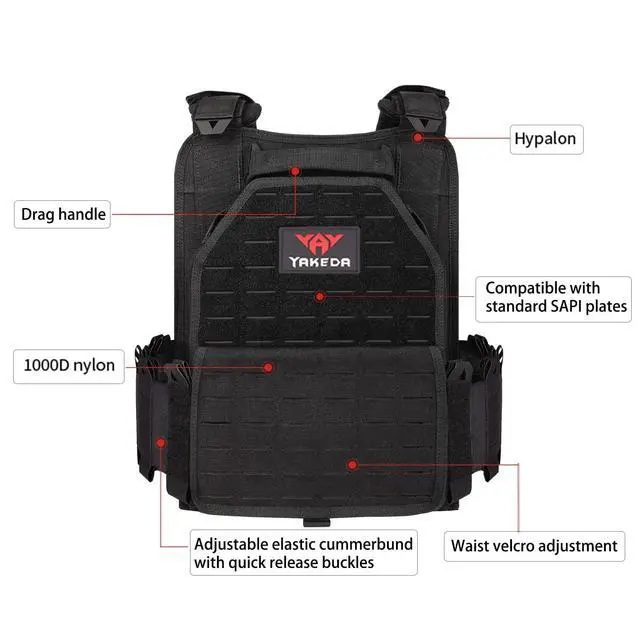 Alt view image 5 of 5 - Tactical Vest for Men Quick Release Laser-Cutting Modular Vest for Outdoor