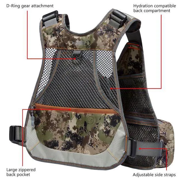 Alt view image 5 of 7 - Youths Kids Fly Fishing Vest for Adjustable Size with Multiple Pockets Trout Bass Fishing Gear FV09